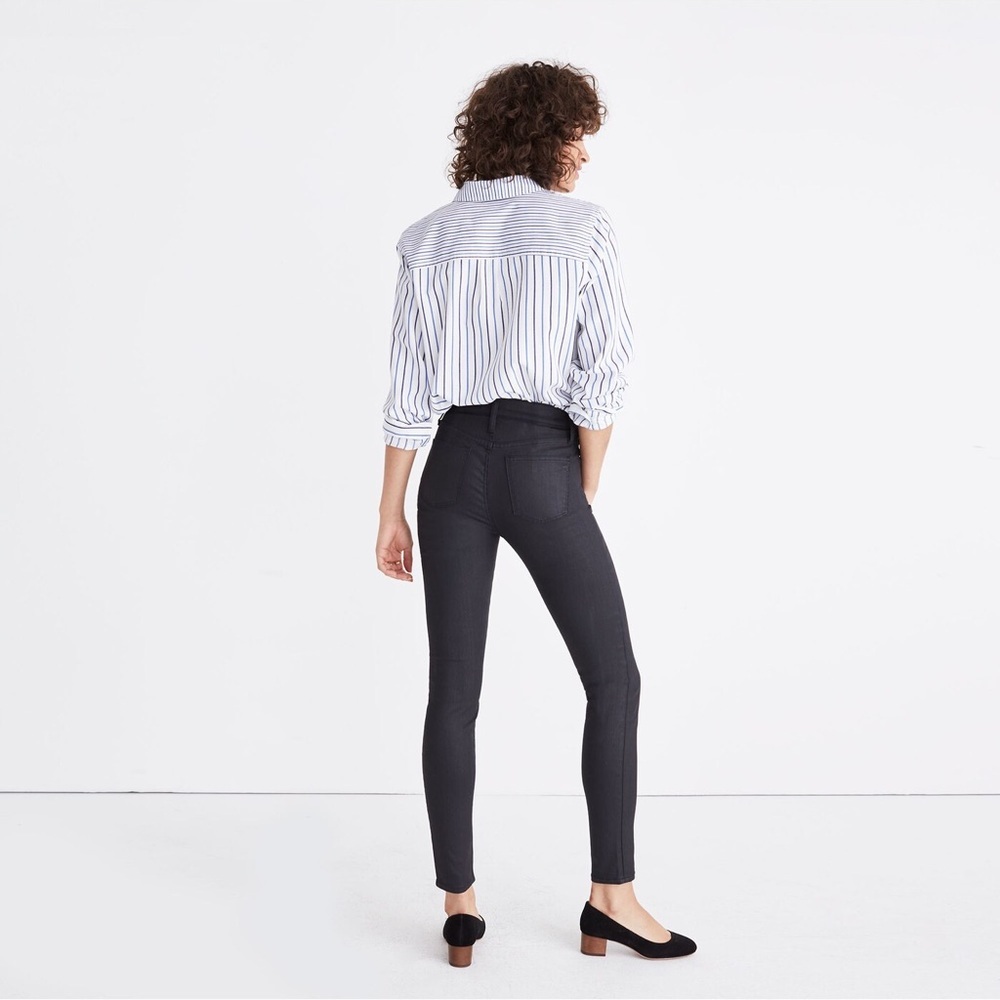 Madewell High-Riser Skinny Coated Jeans Black Size 25 - Picture 2 of 9